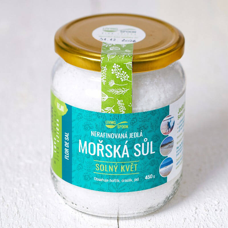 4 x 450 g - Balíček 4 Ks - Portugalské mořské soli nejvyšší kvality - FLOR DE SAL - SOLNÝ KVĚT / Královna soli